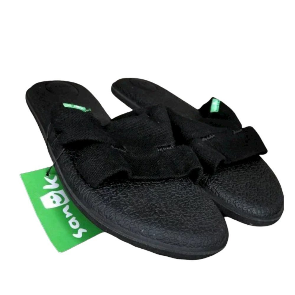 Sanuk Women's Yoga Mat Black Capri Sandals SZ 8 NWT